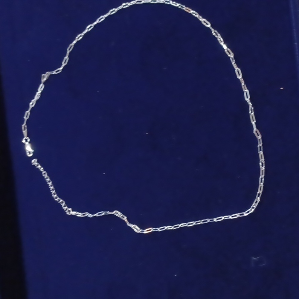 18 inch sterling silver paperclip chain